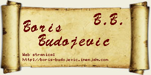 Boris Budojević vizit kartica